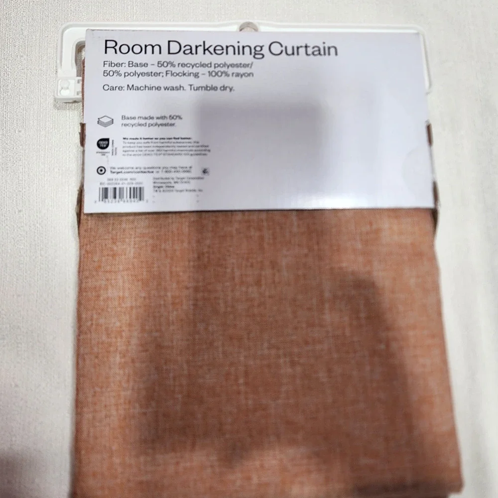 Room essentials room darkening curtains orange heather 42''W x 63''L